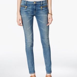 Michael Kors jeans Izzy Skinny zip pocket stretch denim size 2P